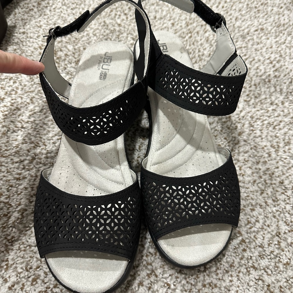 Brand new JBU black sandals